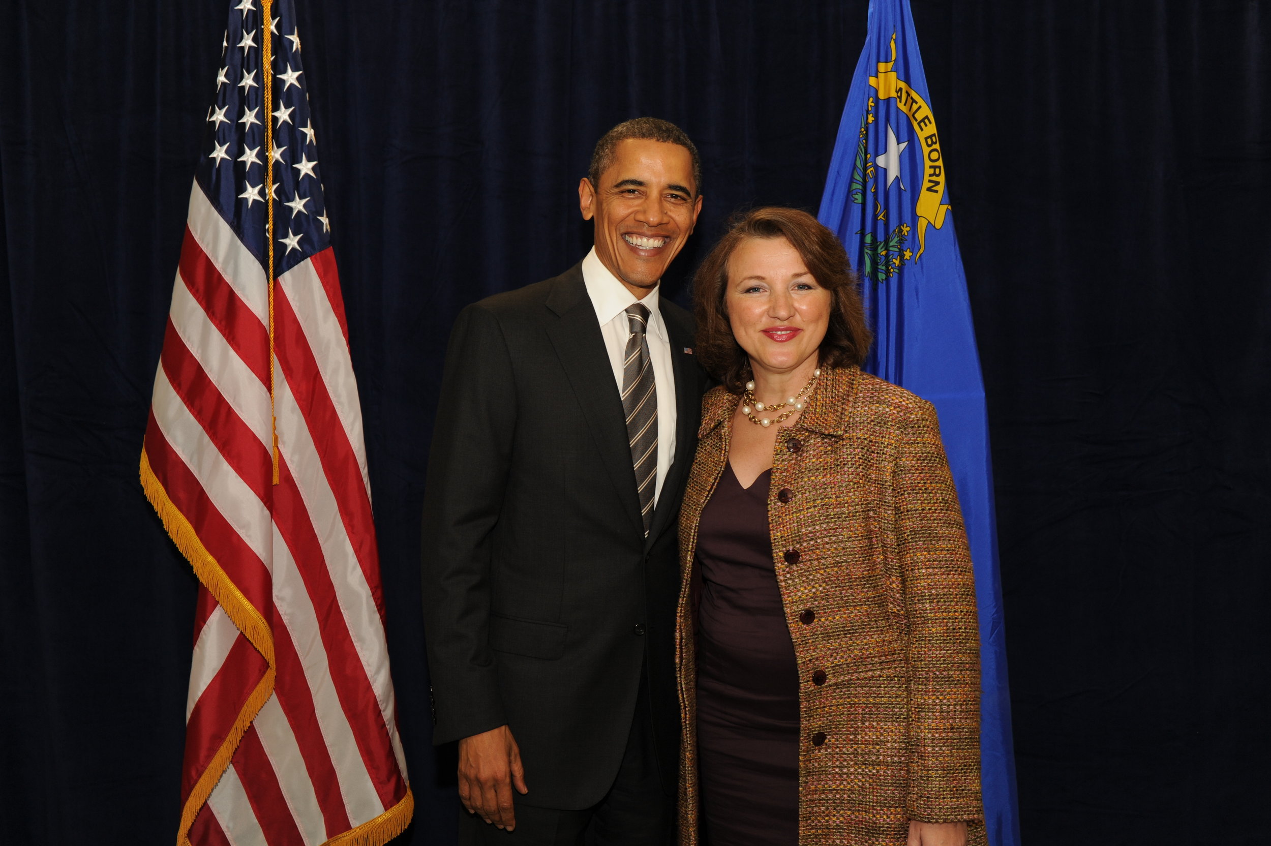Gina and President Obama