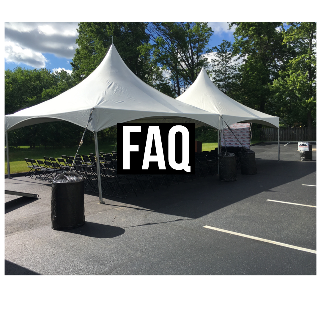  20x40 frame tent on pavement in brecksville ohio  