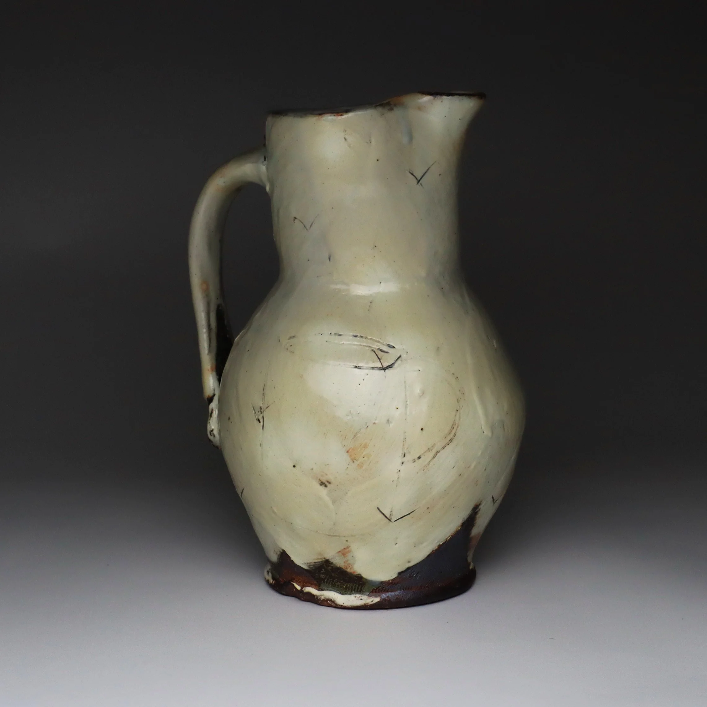 Slipped Pitcher with marks