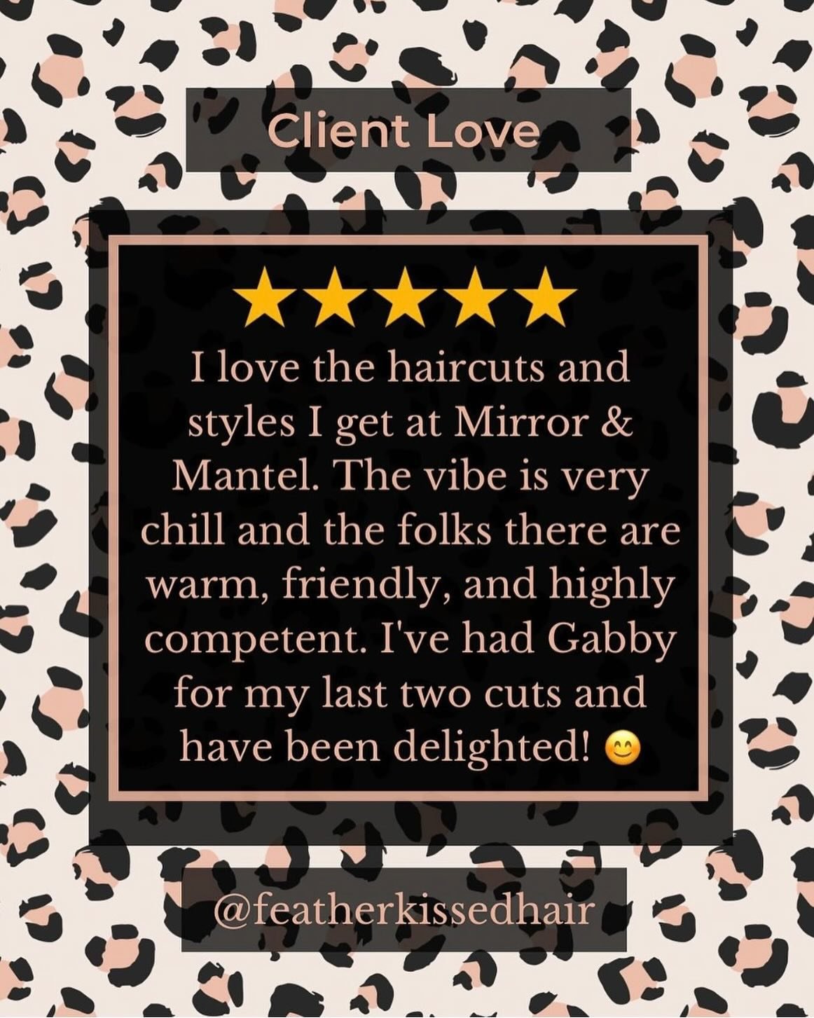 ✨Gabrielle Falco✨ 

Your reviews are appreciated more then you can imagine. Not only does it make our week, but also helps future clients make a decision about the stylist they are going to see. 

Thank you! We have the best clients! 💖
#clientreview