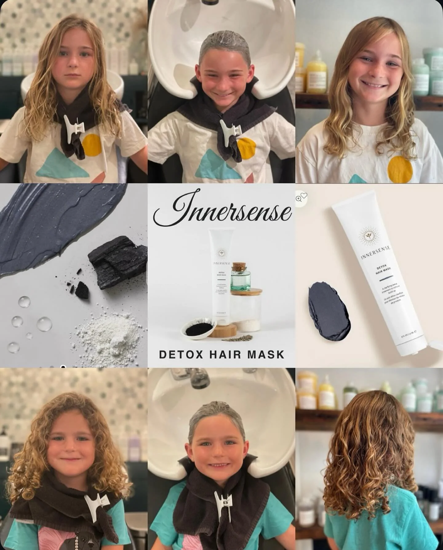 Still fighting that lingering chlorine feeling or damage in your hair? @innersenseorganicbeauty detox mask is magic. I swear by it for all of my clients who are swimmers and especially for my girls. A summer of team and the town pool undone in just a
