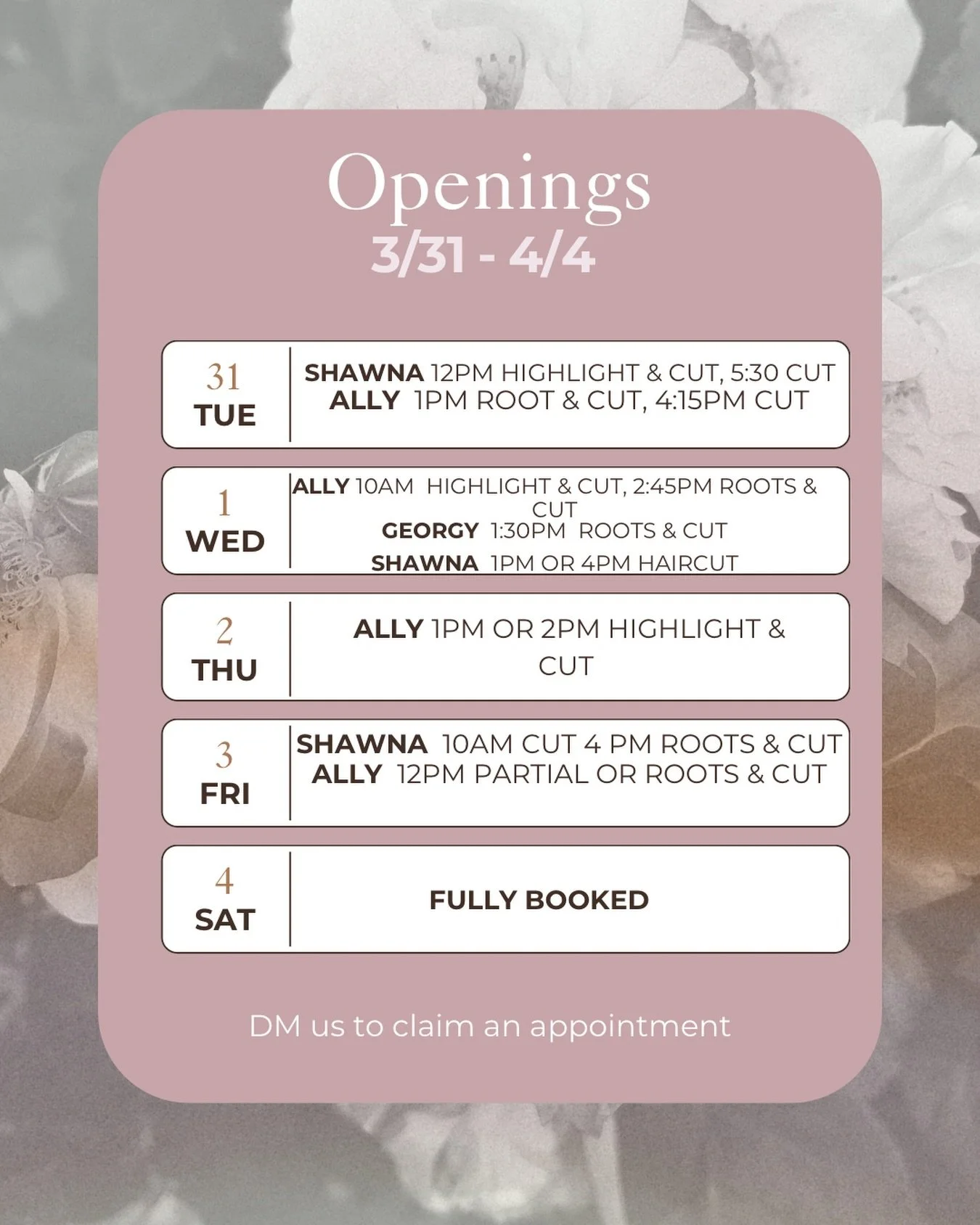 We have a handful of bigger color appointments this week! Give us a call or DM to book!