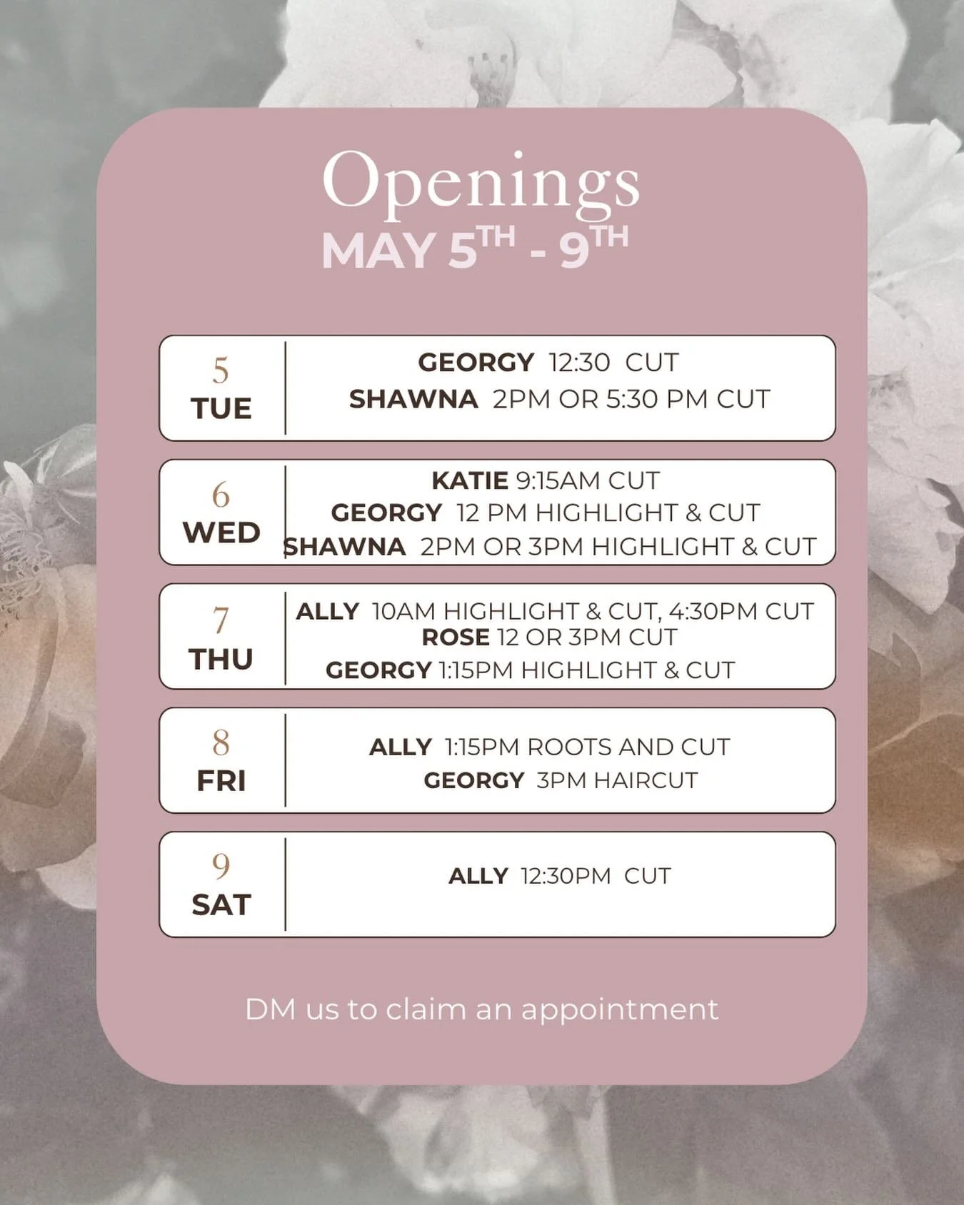 We have a few bigger highlight appointments available this week! Give us a call or DM to book!