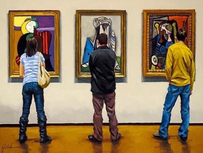 People Looking At Art