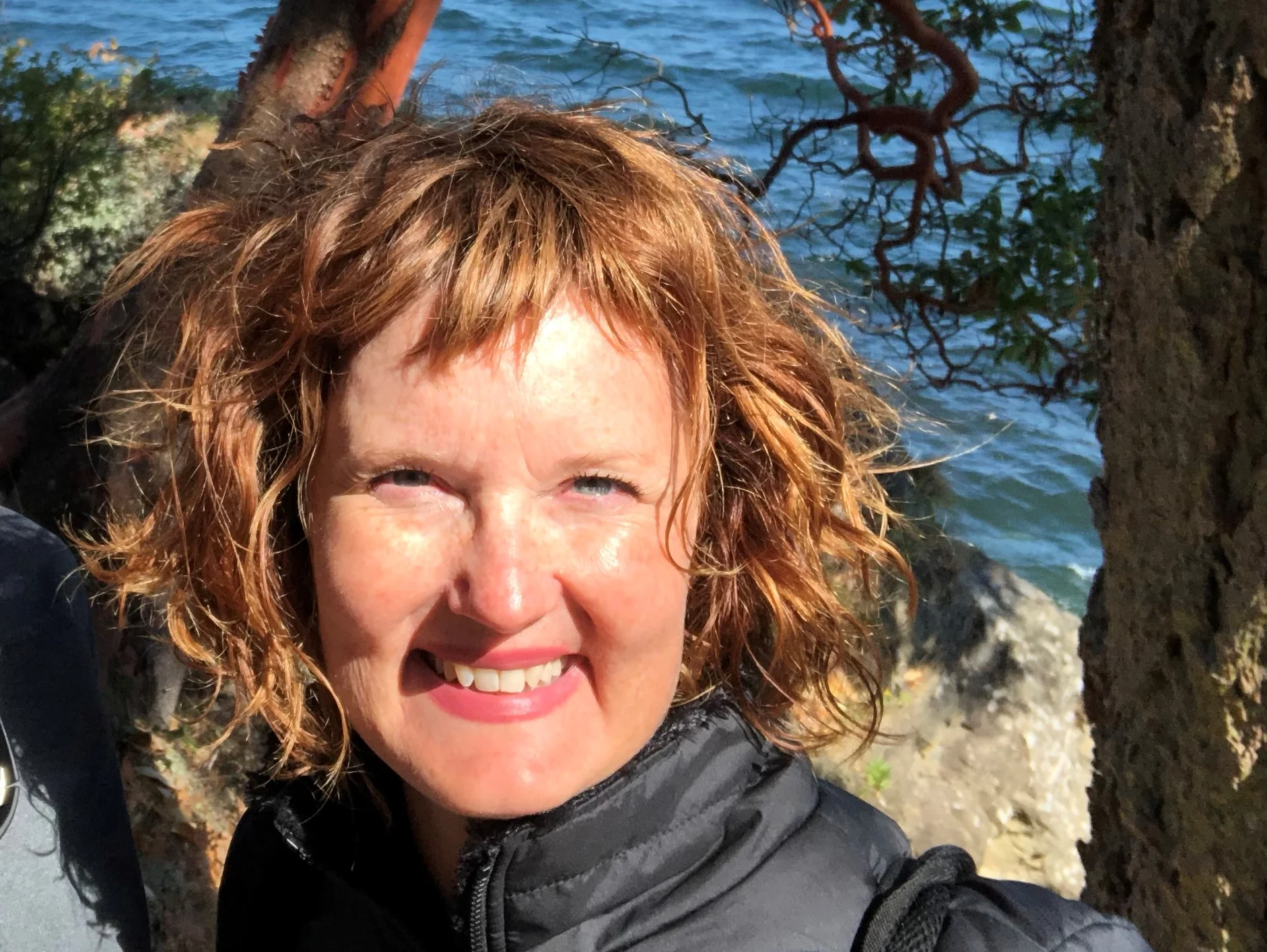 Me on an Island rest stop during a kayak tour around Salt Spring Island, British Columbia: one of my all-time favorite places.