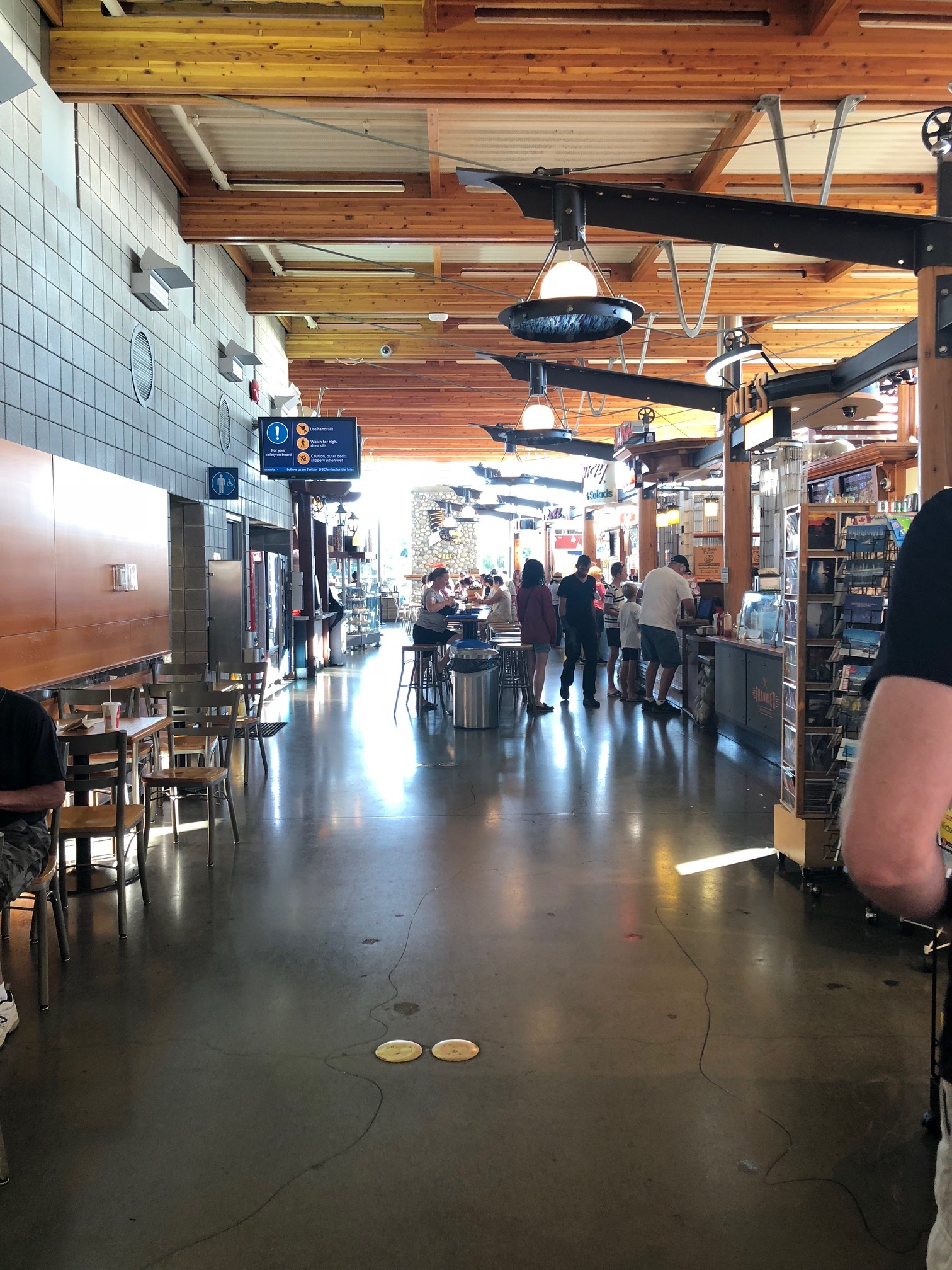 The Tsawassen ferry terminal food court