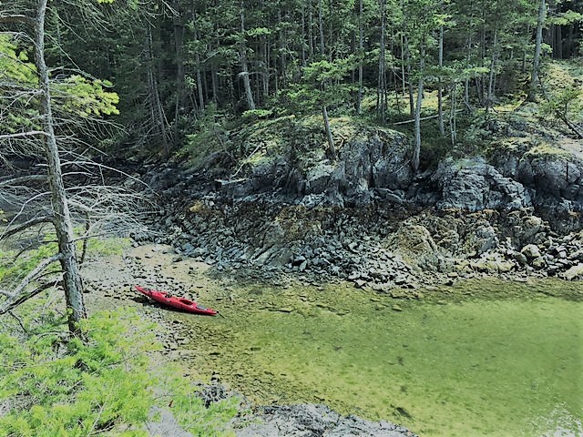 Kayak stop in Smuggler's Cove, BC