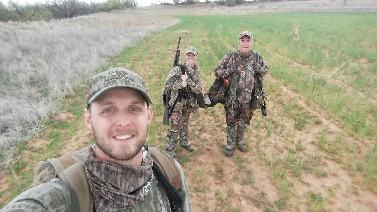 My husband, dad, and I making the best of a not-so-great hunting experience in Texas. Spending time together is what truly matters.