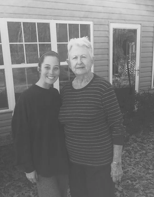 Mrs. Ida and I. She is the sassy lady that runs the lodge in Arkansas and we adore her!