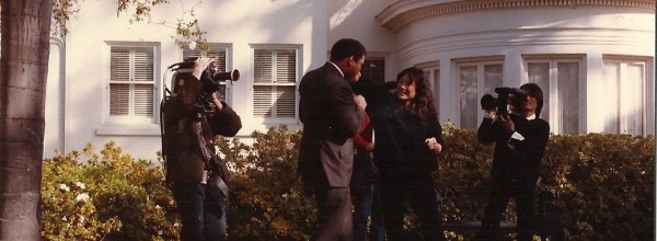 Janet with Muhammud Ali on set