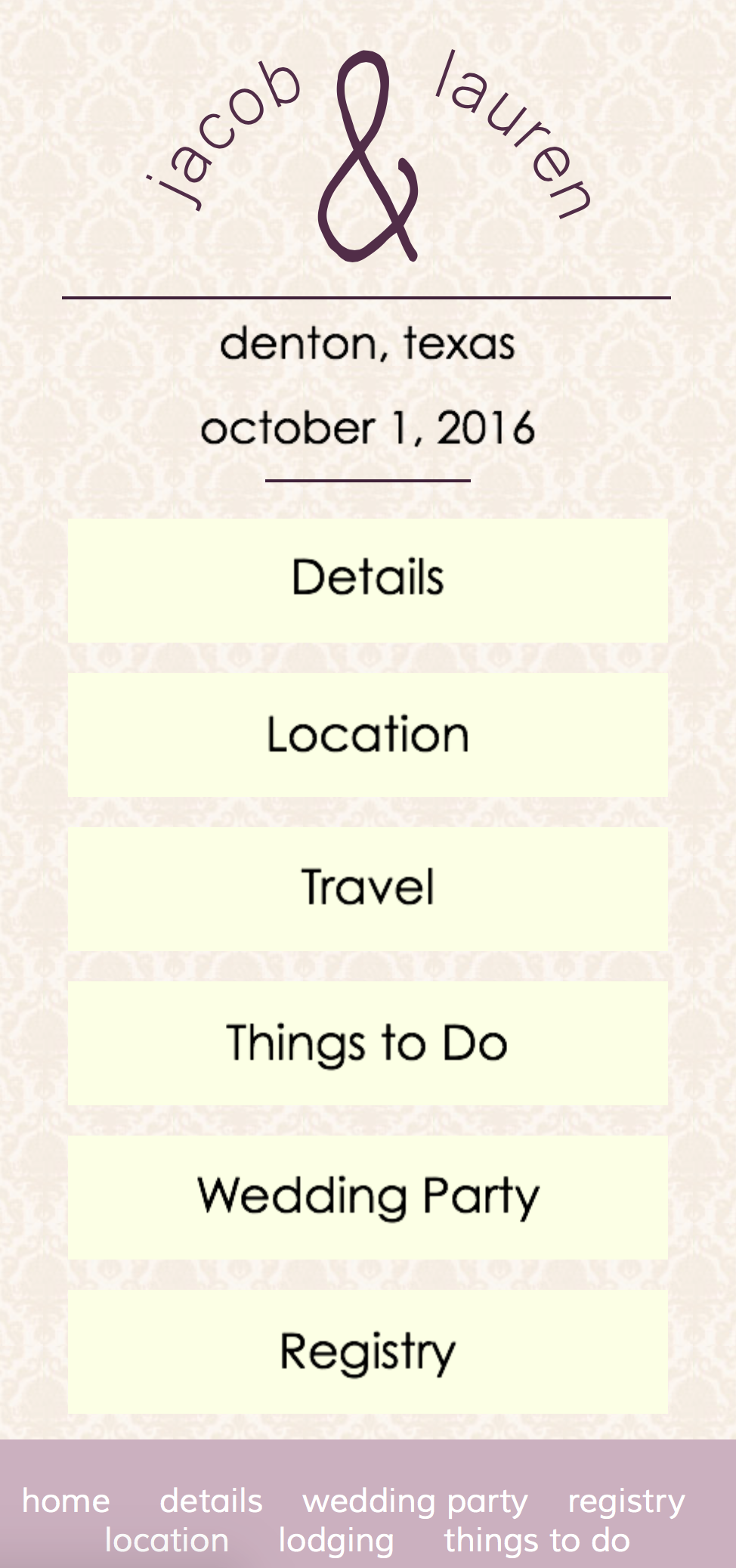 Website, mobile view