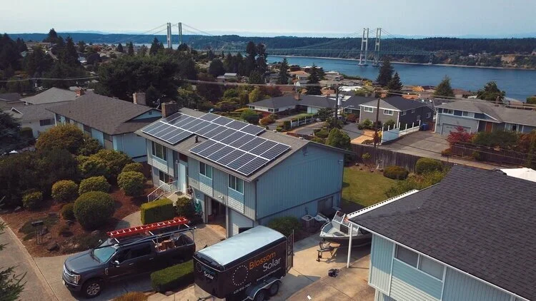 Rooftop solar installation offsets electric bill every day by creating renewable energy.
