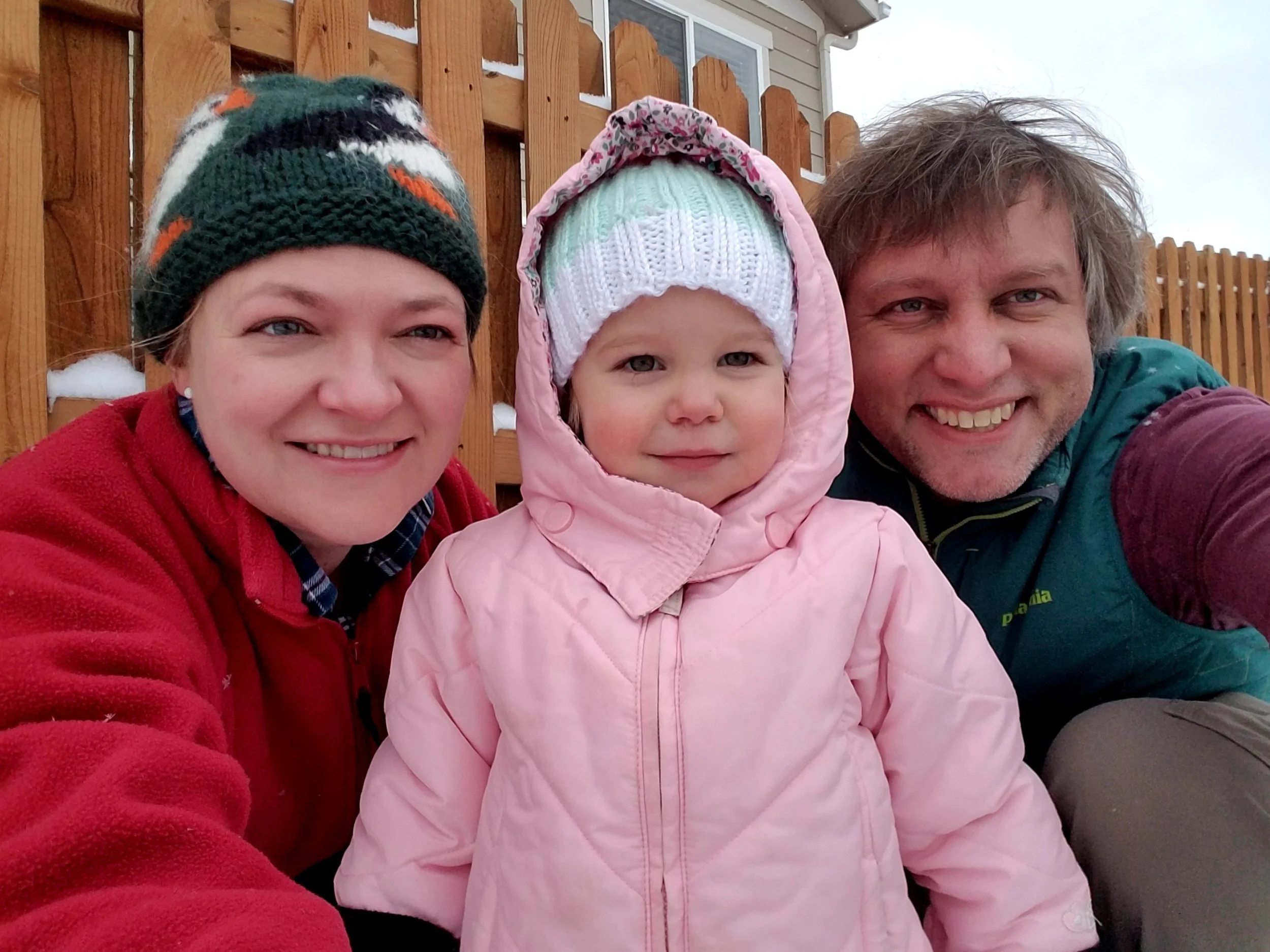 Happy solstice and snow day from the Boldenows! My hat is a souvenir from our visit to Iceland three years ago, and it is indeed adorned with puffins. We aren't kidding when we say we're bird people.