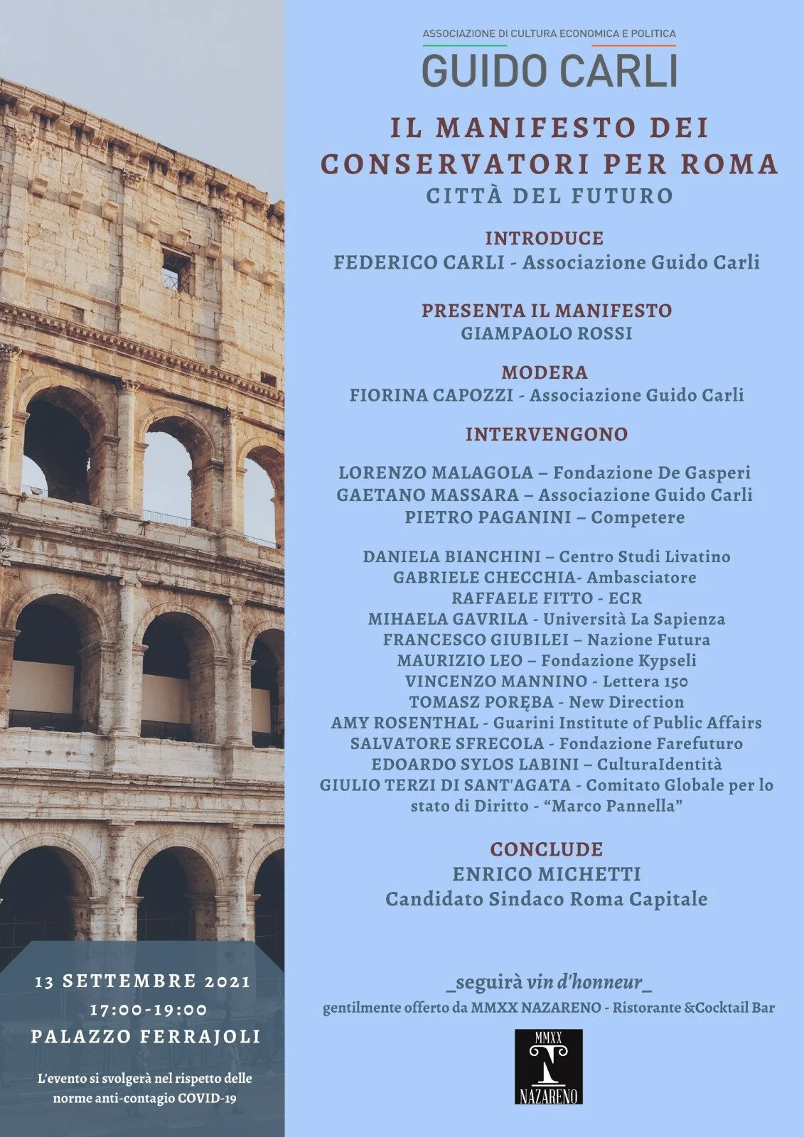 Il Manifesto dei conservatori per Roma. Città del futuro