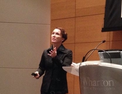 Gyldensted presenting research results at The University of Pennsylvania, USA
