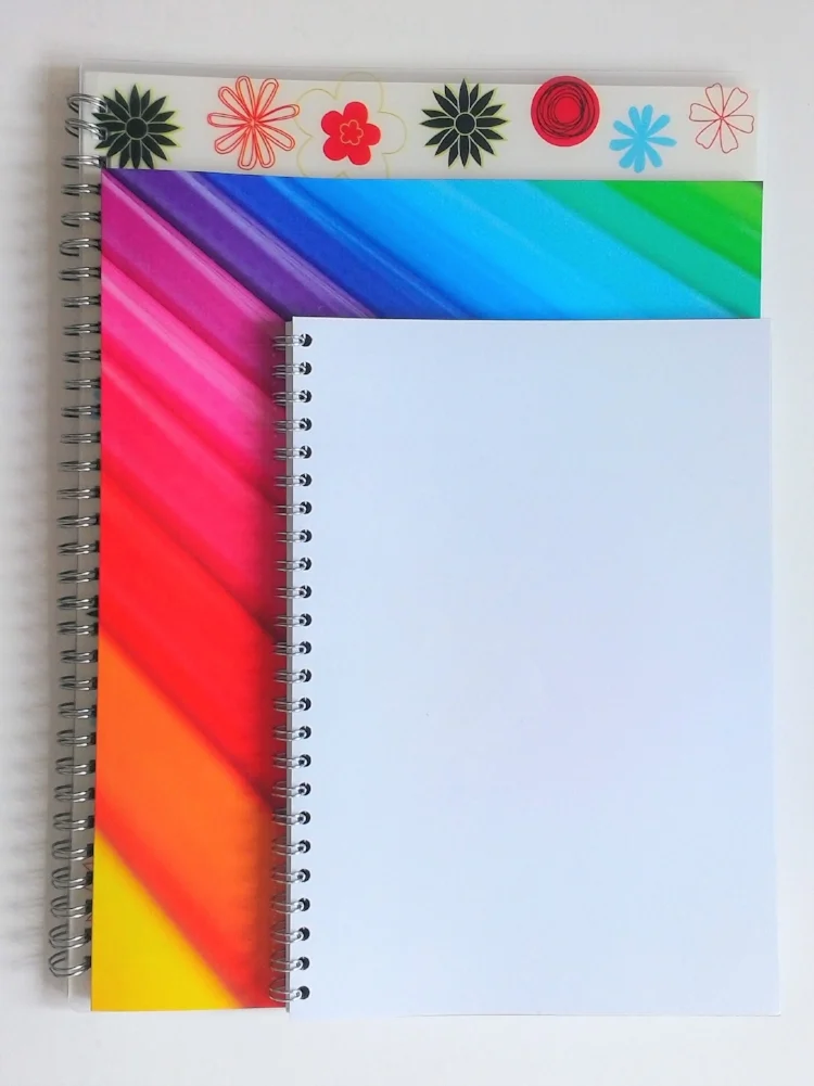 Size comparison - A5 on top, 8x10 in the middle, A4 underneath