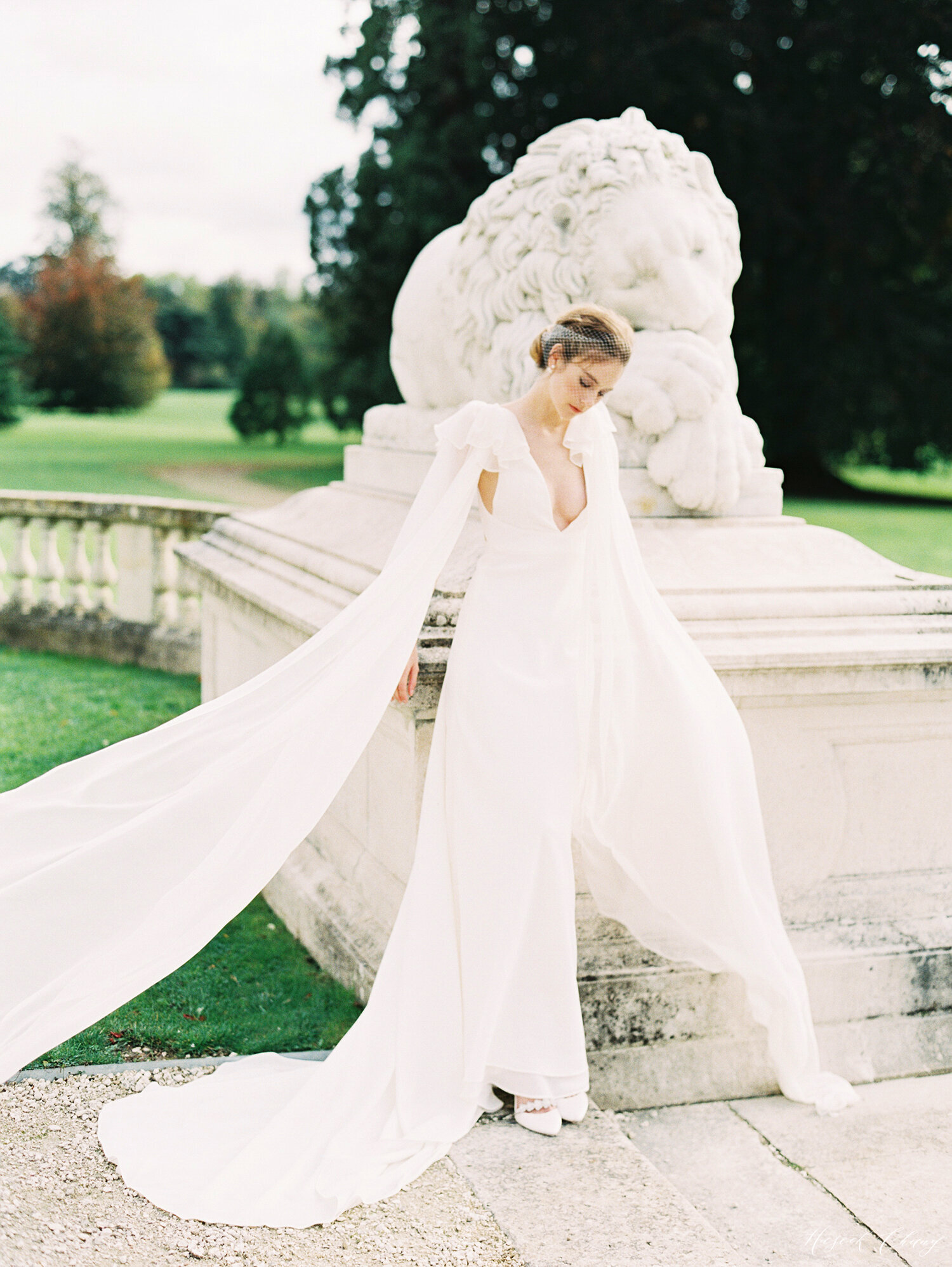 Fashion Bride at Chateau de Ferrieres