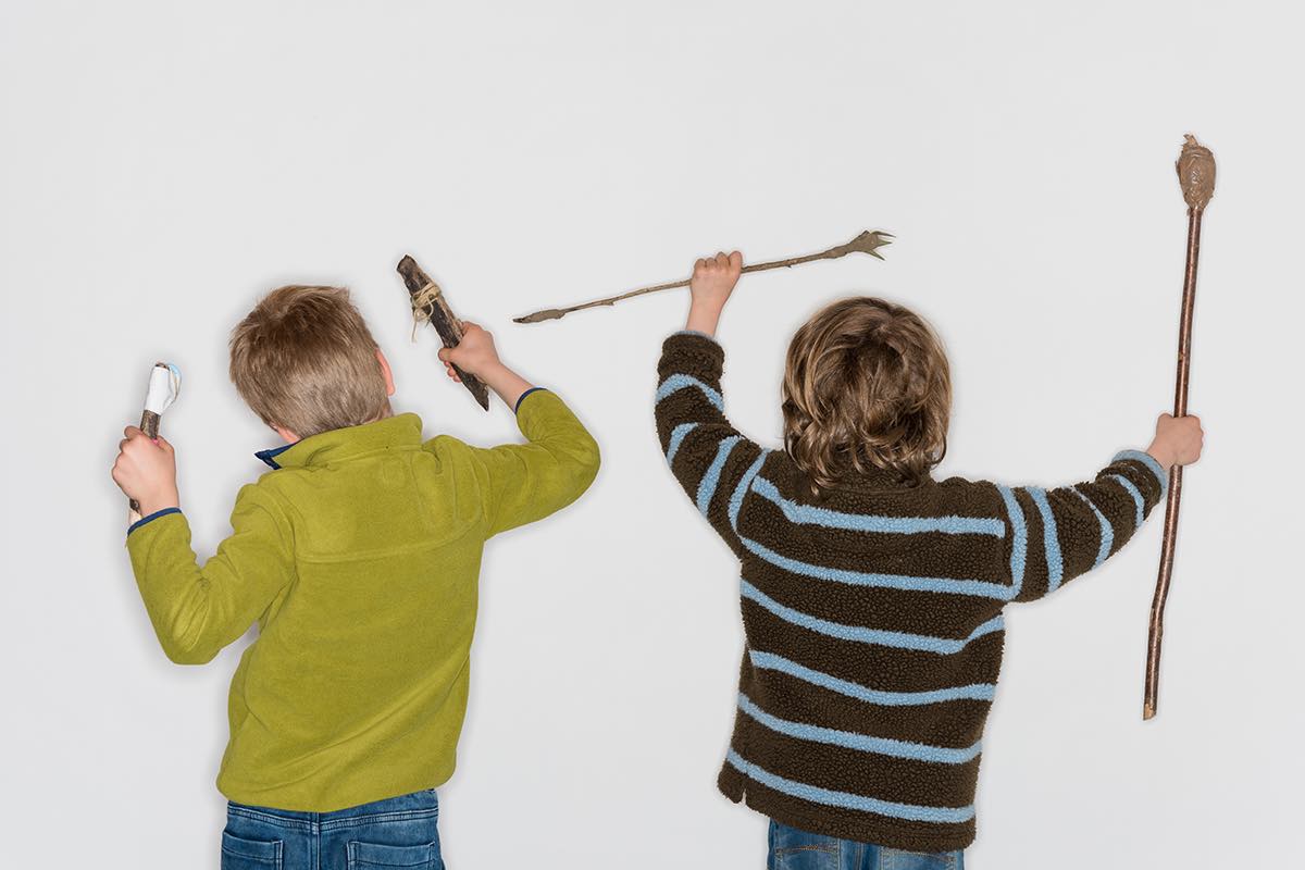 Weapons, Felix, Vito and Gulliver Wayman-Thwaites, 7, 7 and 2 3/4. Picture: Wellcome Collection. 
