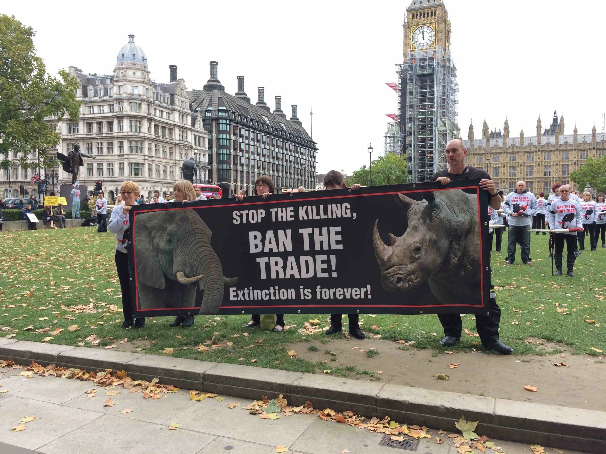 Travers spoke at this year's moving silent vigil for the Global March for Elephants and Rhinos. Picture: Bel Jacobs.