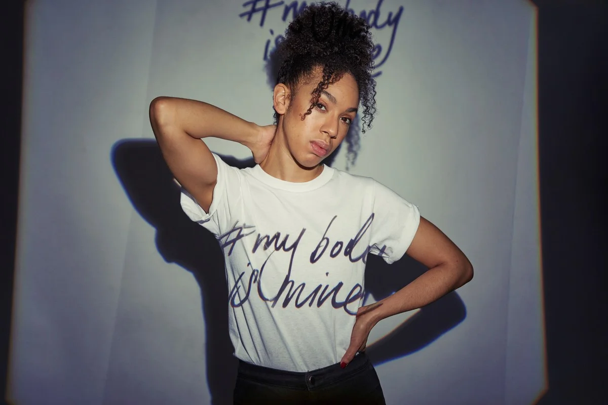 In her instagram post, Mackie writes: "If I don't want you to touch me, don't touch me. As women and girls, that should be a right not a privilege." Picture: ActionAid.