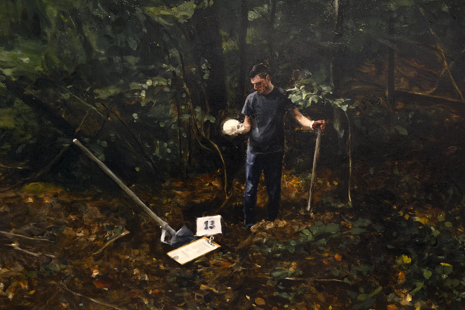 Et in Arcadia ego (detail) / oil on linen / 250 x 114 cm /2018