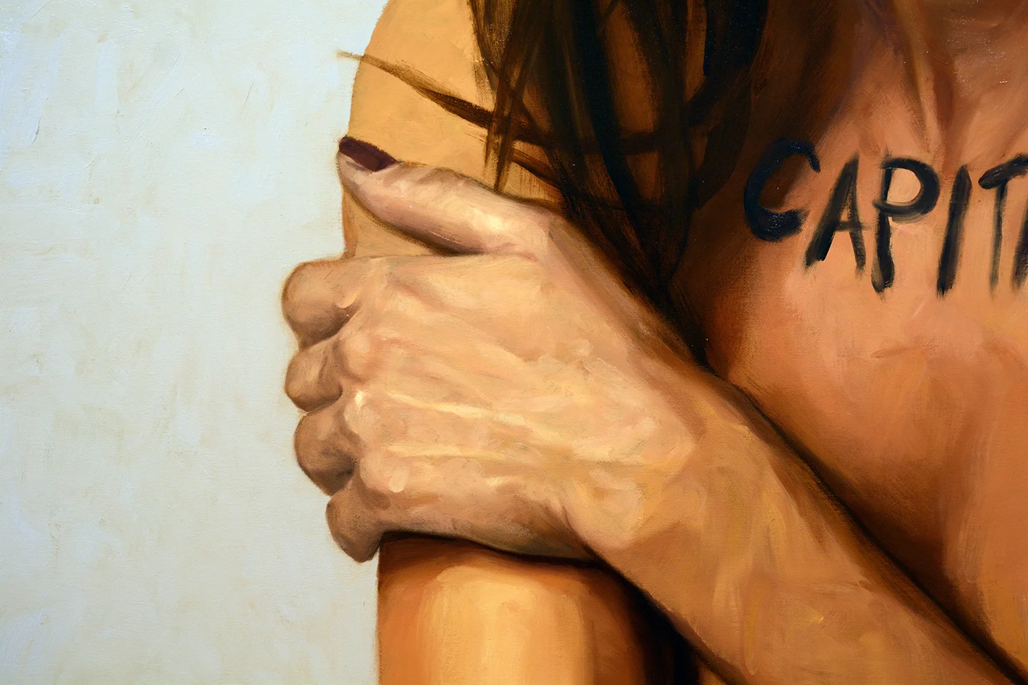 BEAUTY = CAPITAL (detail) / oil on linen / 260 x 173 cm / 2017