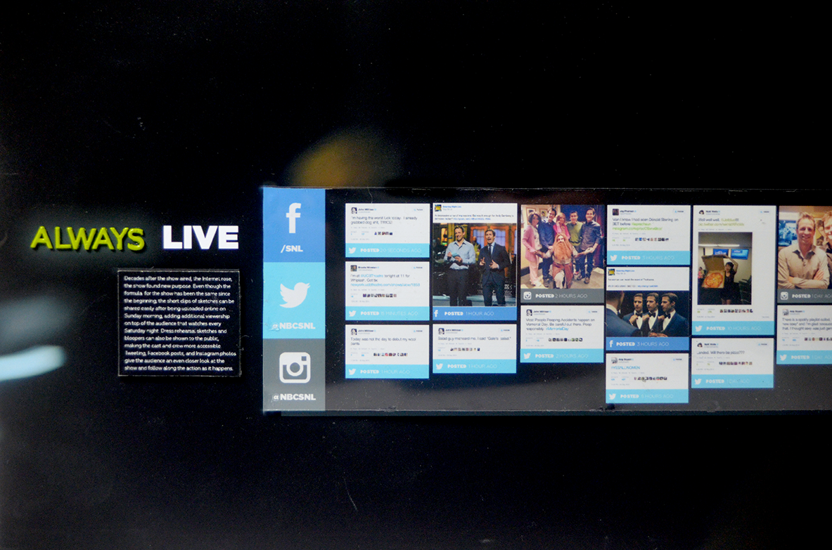 Live-updating social media wall