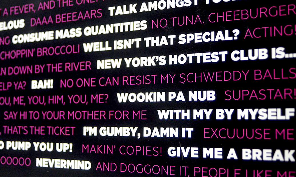 Wall of the most iconic quotes