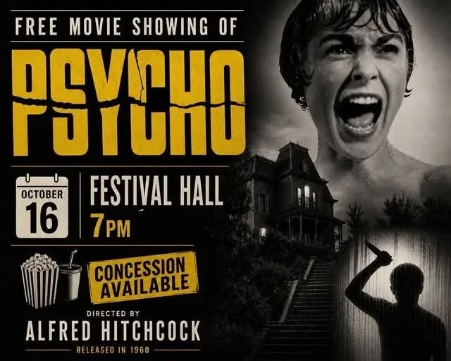 Free Showing of Psycho | Festival Hall