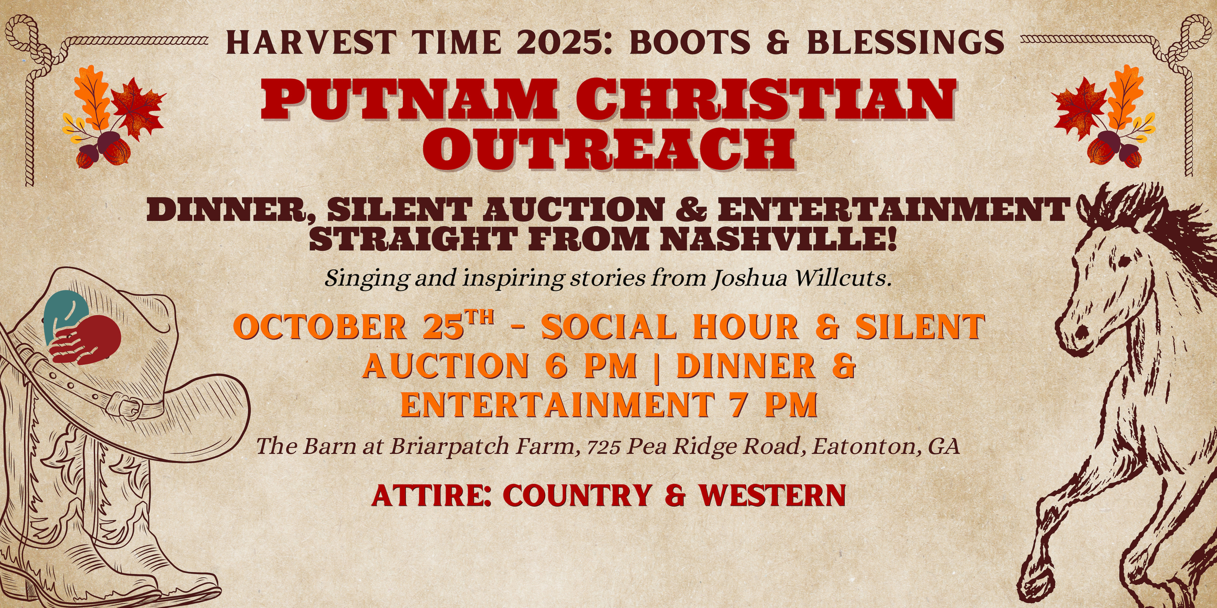 Putnam Christian Outreach's: Boots & Blessings