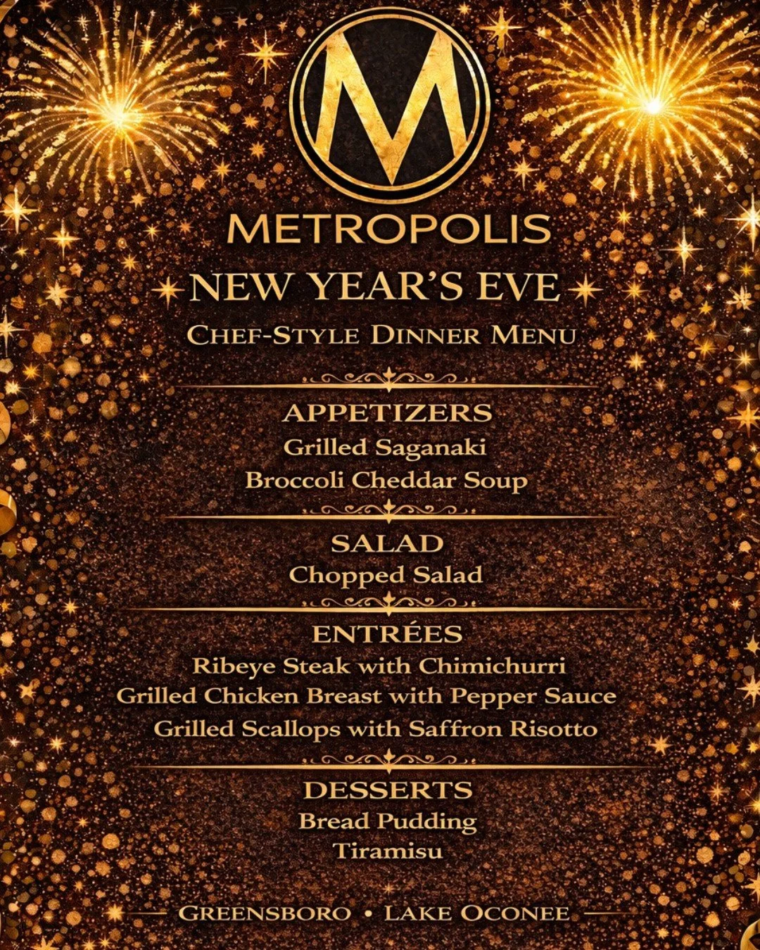 Metropolis Lake Oconee New Year's Eve