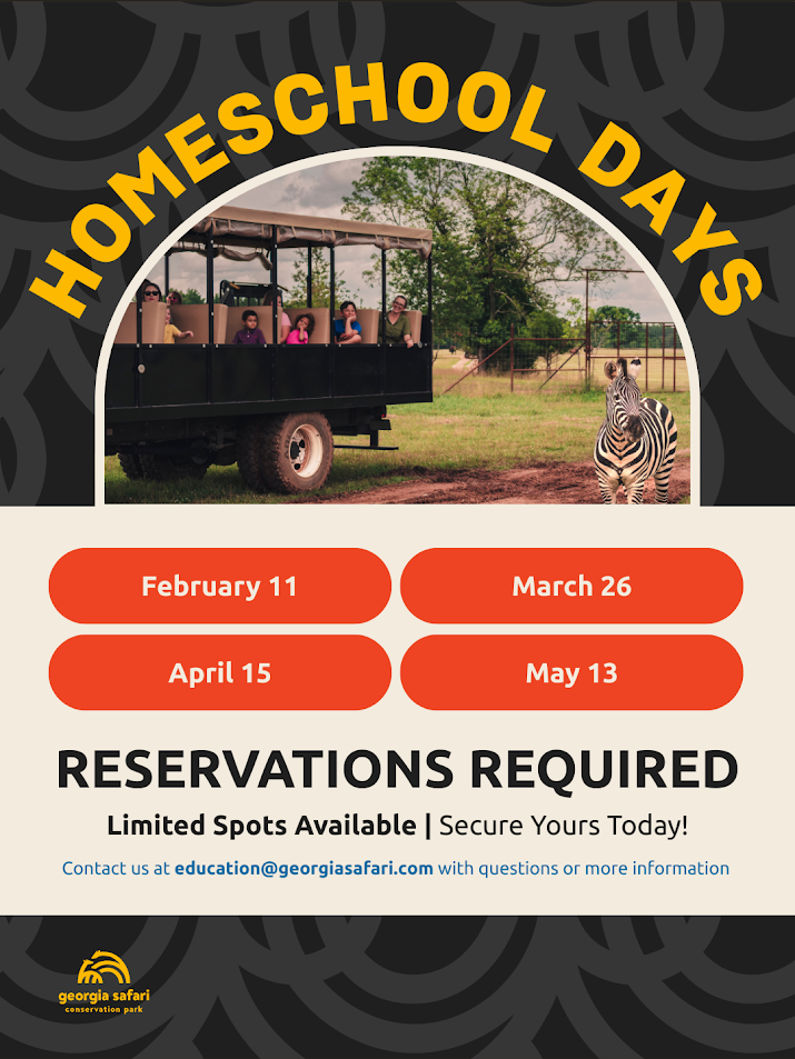 Homeschool Days at Georgia Safari Conservation Park