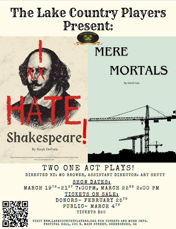 Lake Country Players Present “Two for One!” – Two Hilarious One-Act Comedies