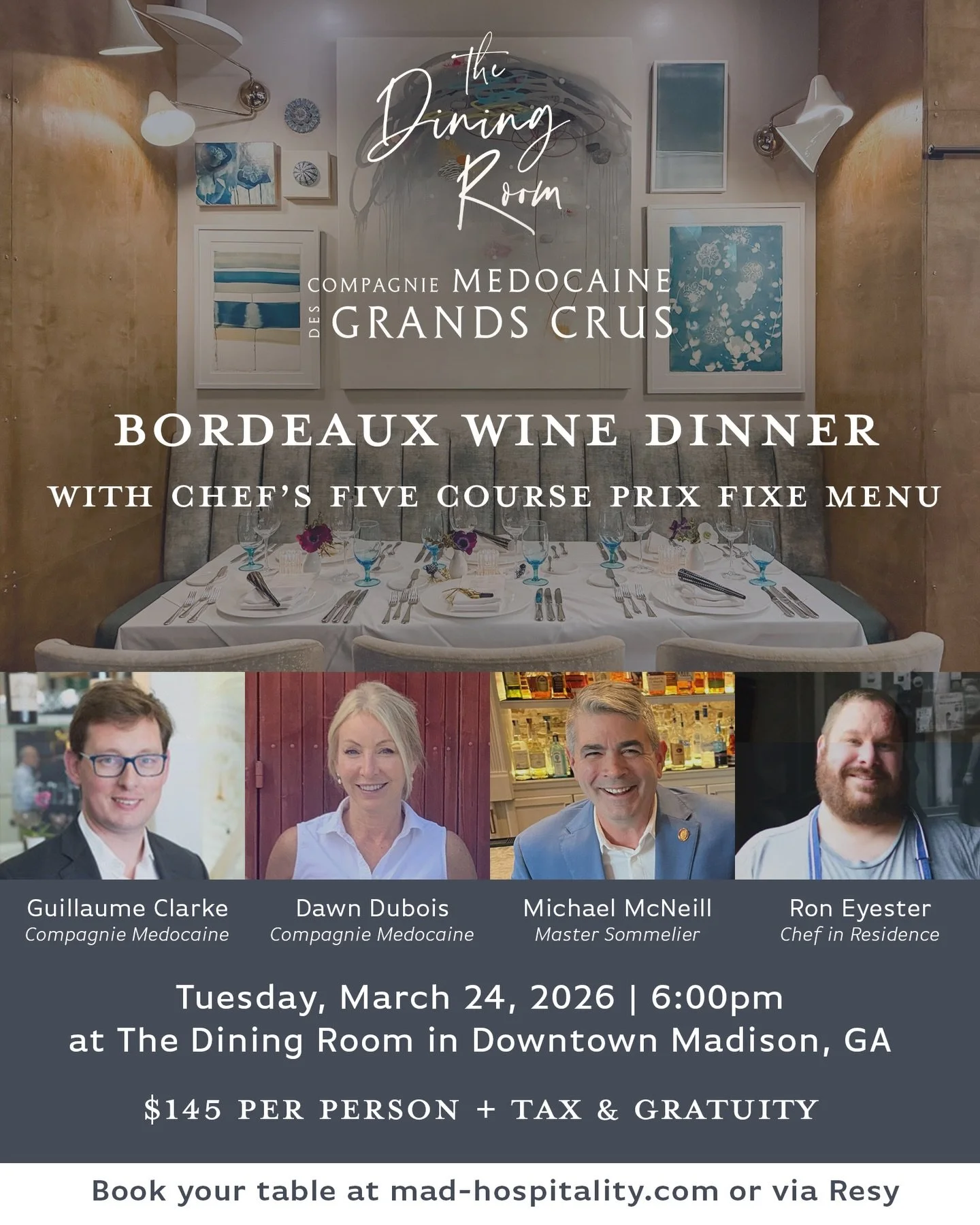 Bordeaux Wine Dinner at The Dining Room