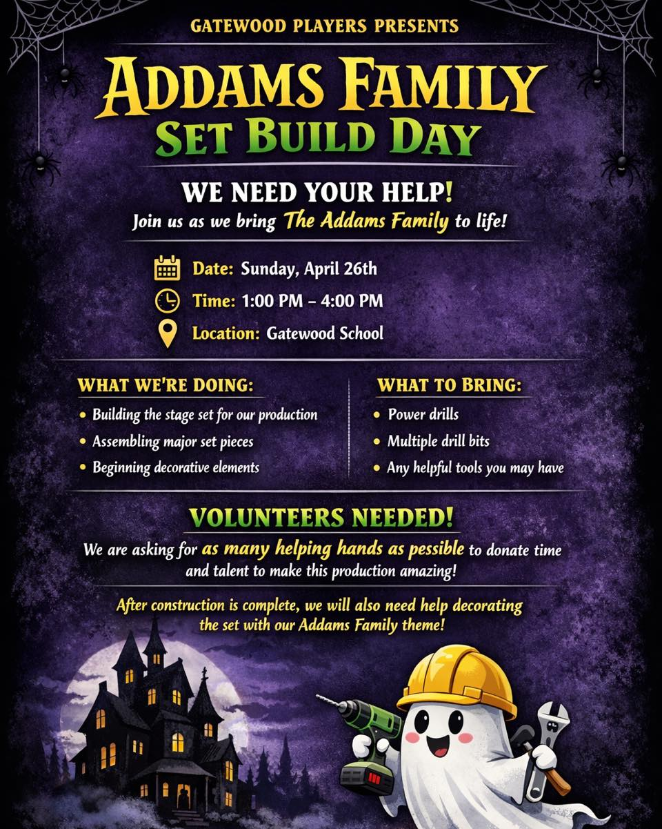 Gatewood Players: Addams Family Set Build Day