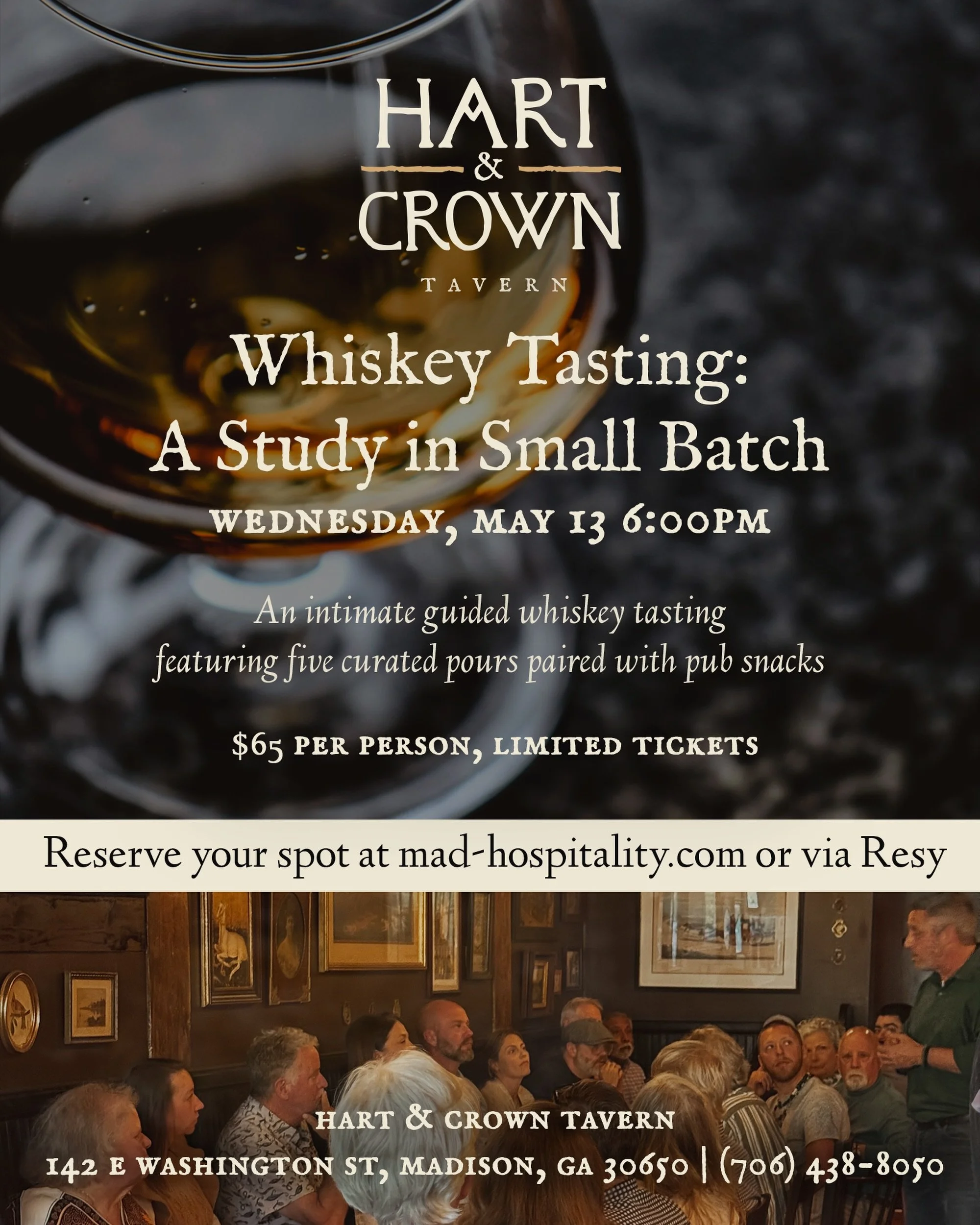 Whiskey Tasting: A Study in Small Batch at Hart & Crown