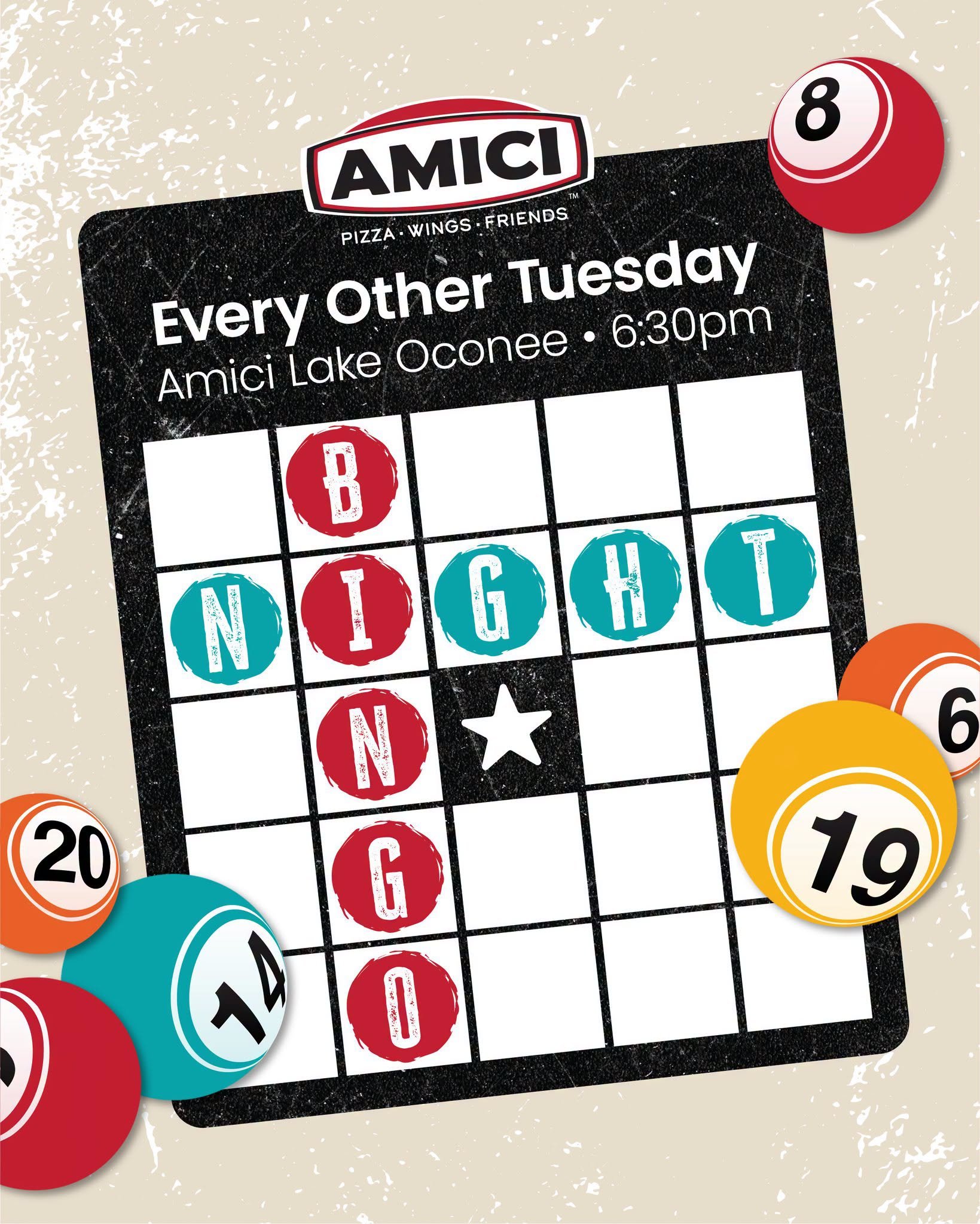 Bingo Night at Amici Lake Oconee 