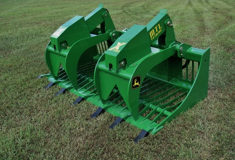 MTL Attachments X Series RockRoot Grapple w/ teeth for 60HP+ Tractors Black or Green — MTL