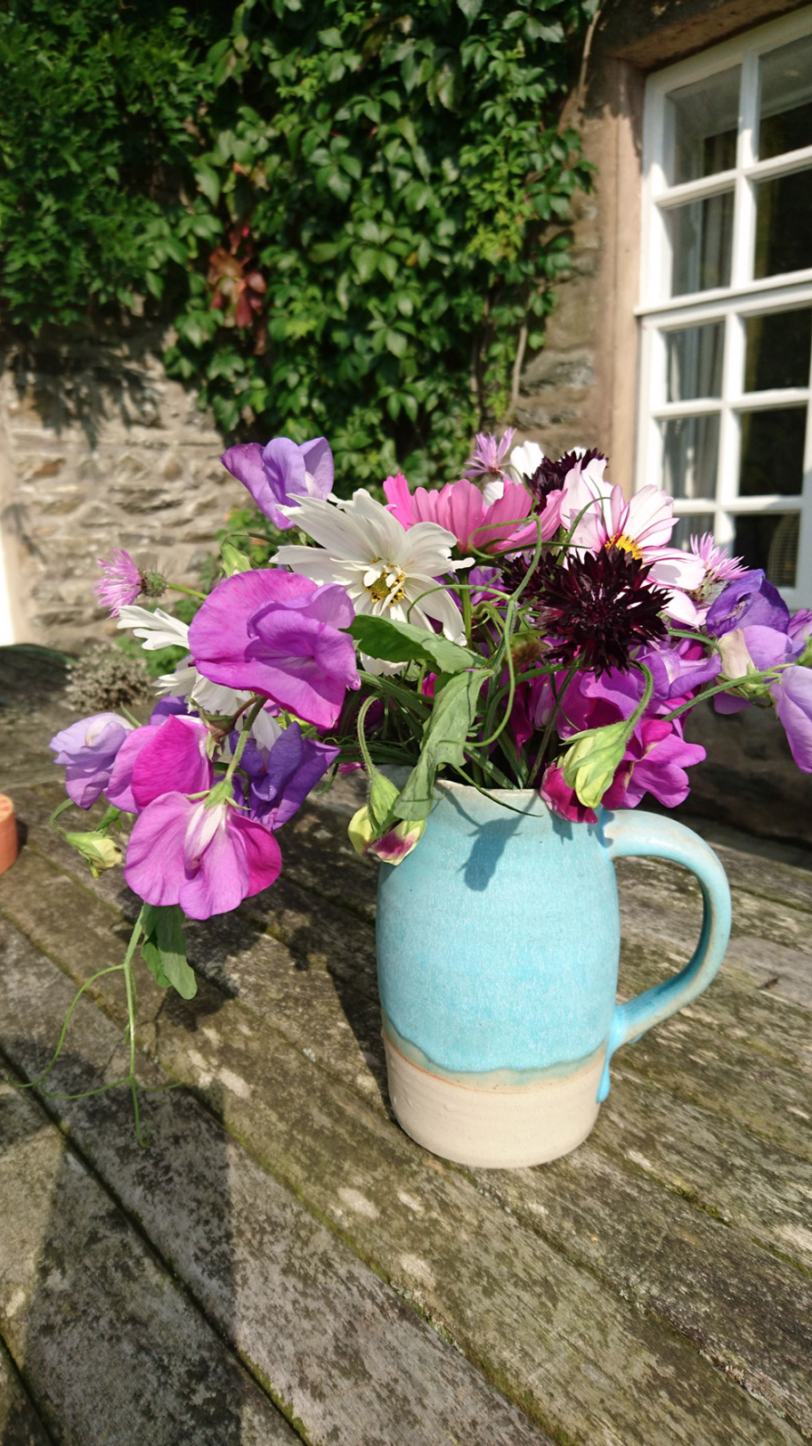 jug with wild flowers