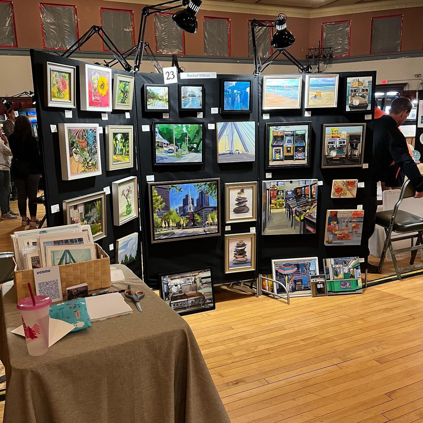It&rsquo;s the Melrose Arts Festival today from 11-5 in Melrose Ma! It&rsquo;s indoors so perfect for the rainy weekend. I&rsquo;ll be here today and tomorrow. Hope to see you! #melroseartsfestival ##artforsale