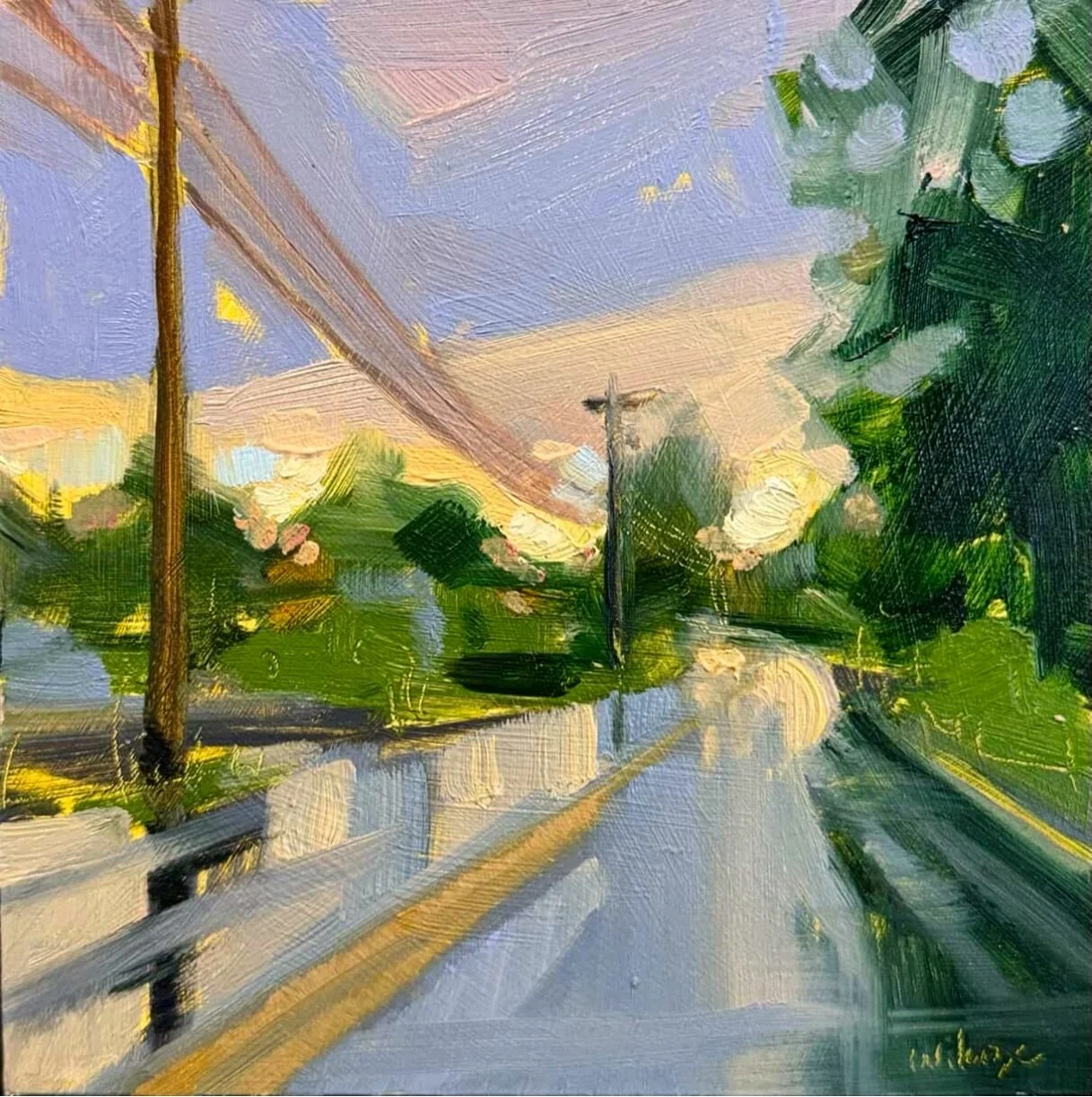 A little one that never got posted. Passing Storm, 6&rdquo;x6&rdquo;, Oil on wood panel. Framed in a black floater. $250🌦️I just added this and a few more to my shop. Link in profile! Or just message me. 🎁 #artgifts #smallpaintings #amesburyma