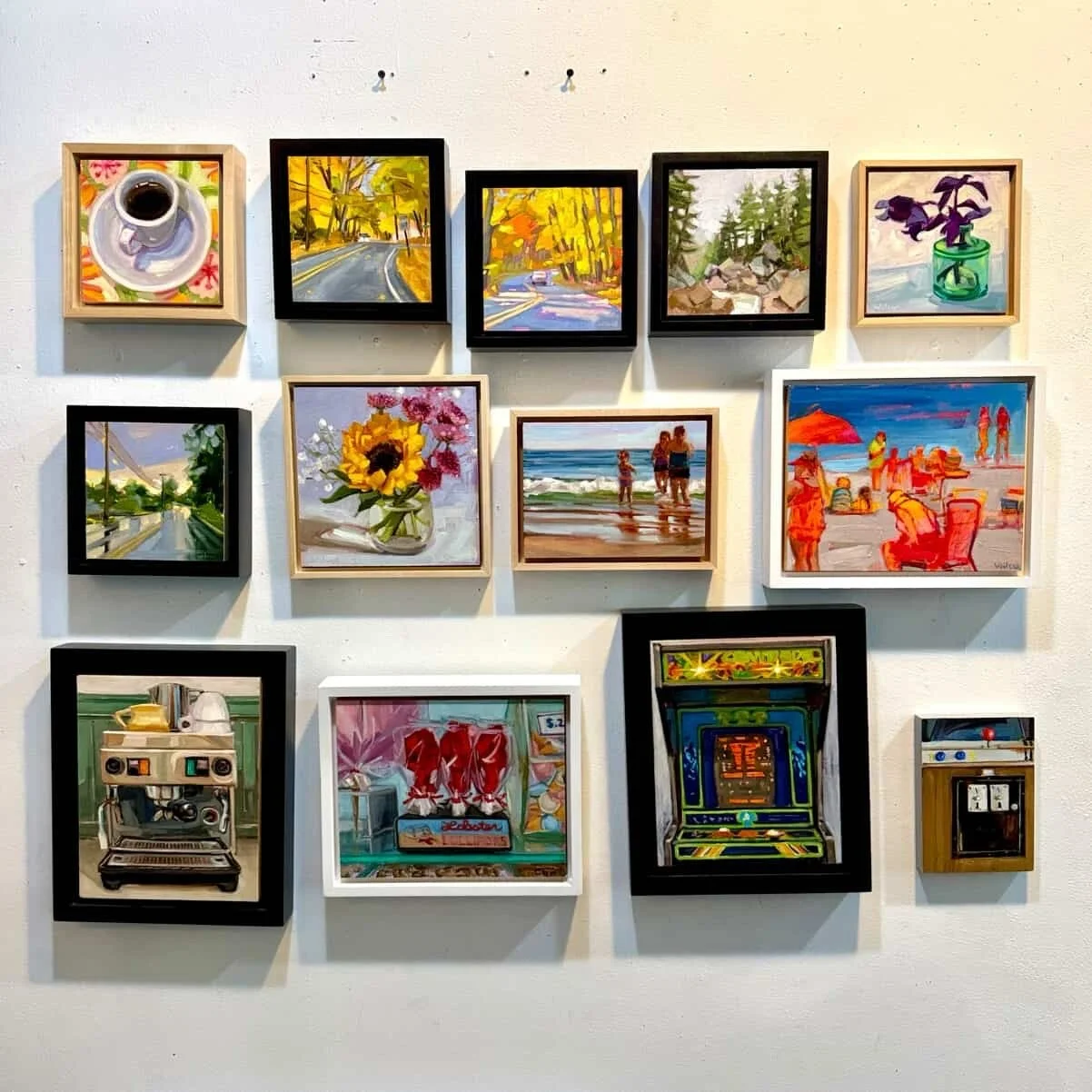 I&rsquo;ve got a bunch of littles in my studio that are ready to gift! Here&rsquo;s a sample of some of them&hellip;ranging in price from $150-$350. Frames included on little paintings from now until Christmas! All are available for pickup in my Ames