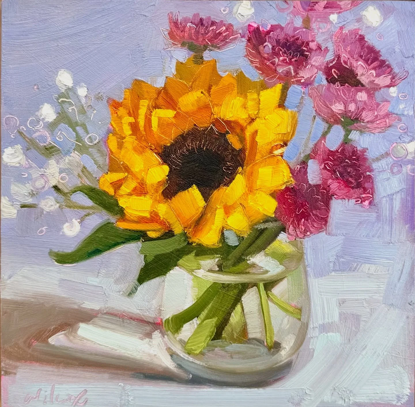 More flowers for Open Studios this weekend! Amesbury Ma, Sat 10-5 and Sun. 11-4. The event is town wide with over 100 artists participating and a trolley that can bring you to all the stops! I&rsquo;m at 14 Cedar Street Studios, on the third floor. ?