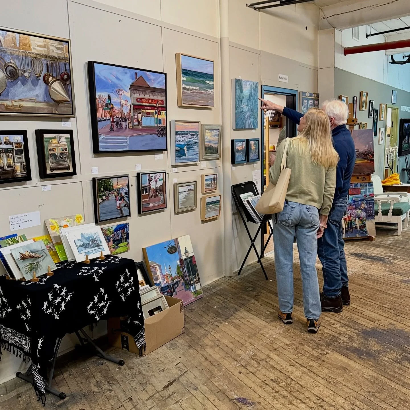 It begins! Amesbury Open Studio Tour is today until 5pm. I am at 14 Cedar Street Studios, third floor. Come check us out! #bethereorbesquare #artsale