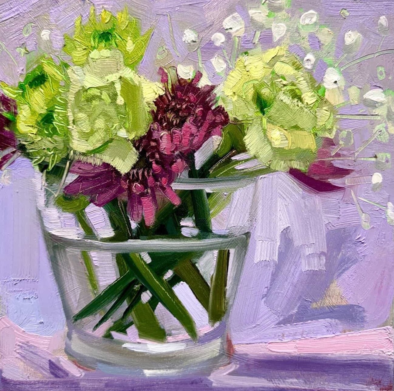 A pretty little something for your Spring weekend (allegedly!) I&rsquo;m building up some littles to show at The Melrose Arts Festival on April 26 and 27. Gotta have flowers for a spring show! This one is 8&rdquo;x8&rdquo;, oil on wood panel.  It was