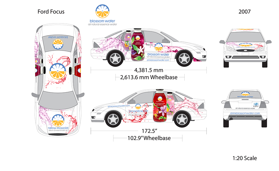  Car wrap designed for company sales vehicle 