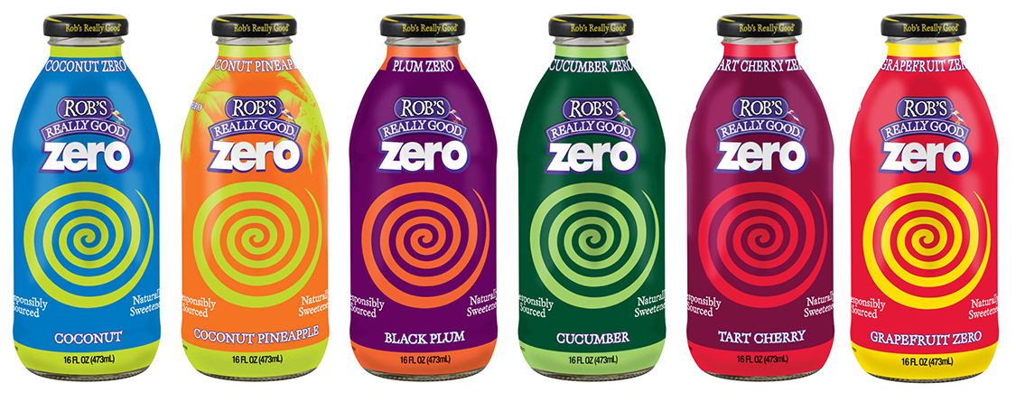  Rob's Really Good Zero, a no calorie organic juice beverage 