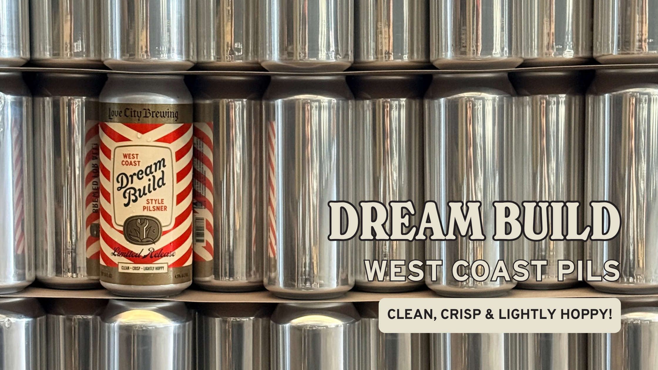  This West Coast-Style Pilsner is brewed with German Pilsner malt and hopped with Riwaka, Chinook, and Citra hops. Dreambuild is a clean, crisp, lightly hoppy lager beer with assertive notes of sweet pink grapefruit, pineapple, and citrus. 