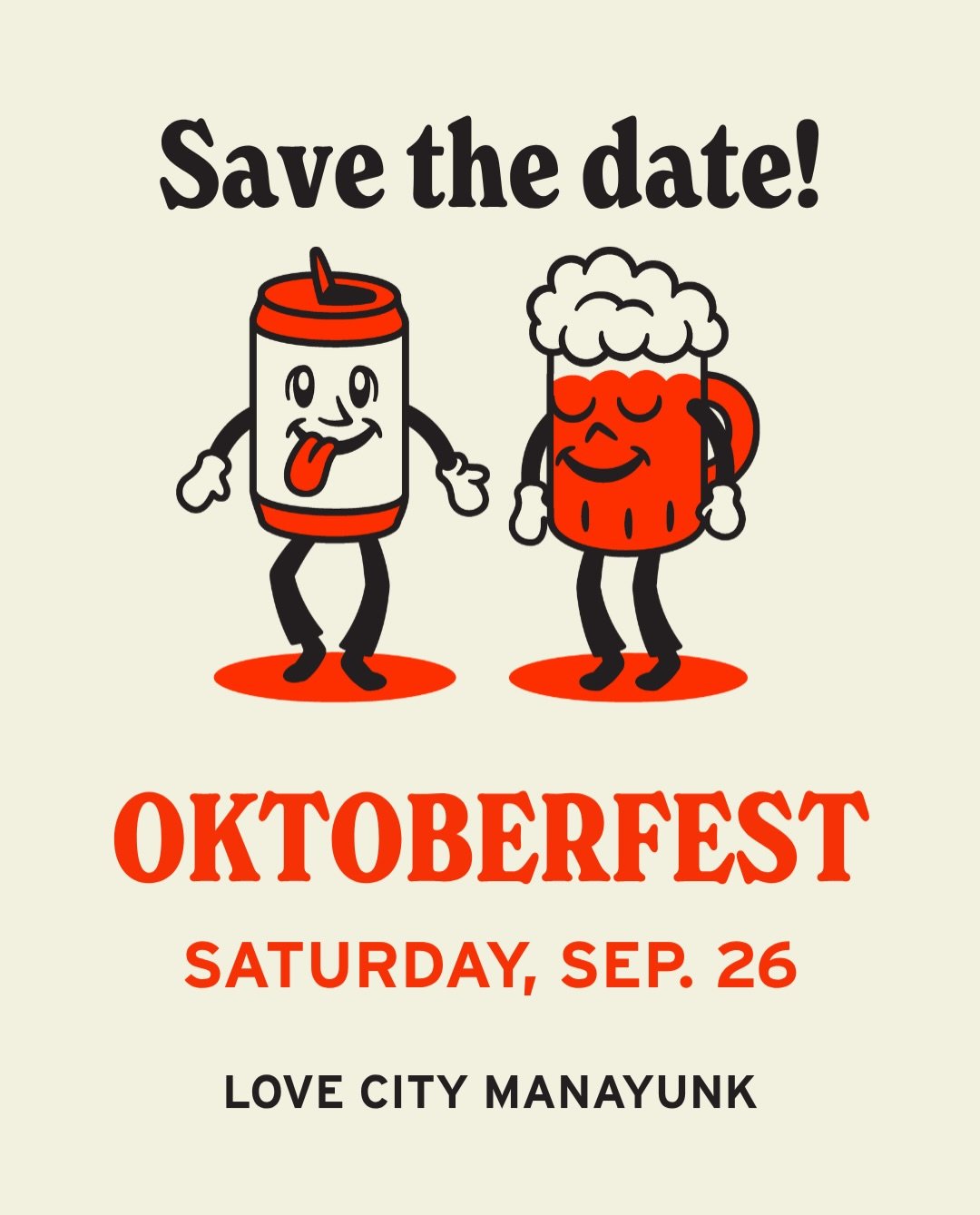 Make the trip up to @lovecitymanayunk on Saturday, Sep. 26th🍺🥨 Oktoberfest is coming to our Manayunk taproom and it&rsquo;s giving beers, brats, and Dutch Blitz (anyone else know that game?) Trust, it&rsquo;s gonna be a whole vibe. Mark your calend