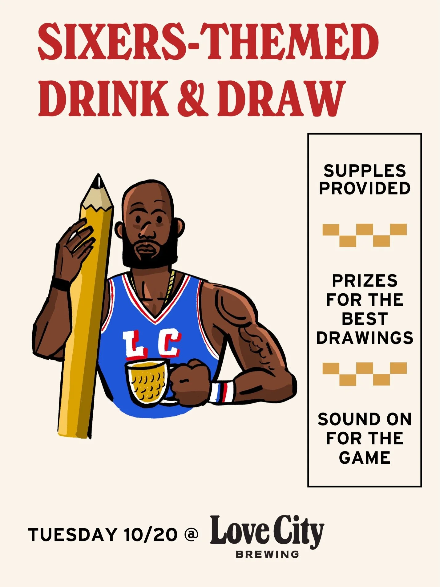 The start of basketball season, the debut of a highly-anticipated new starting five, the 🐐 in a Sixers uniform&hellip;we knew we had to do something special for the first game of the season!
Thing is, Tuesdays are already pretty special at Love City